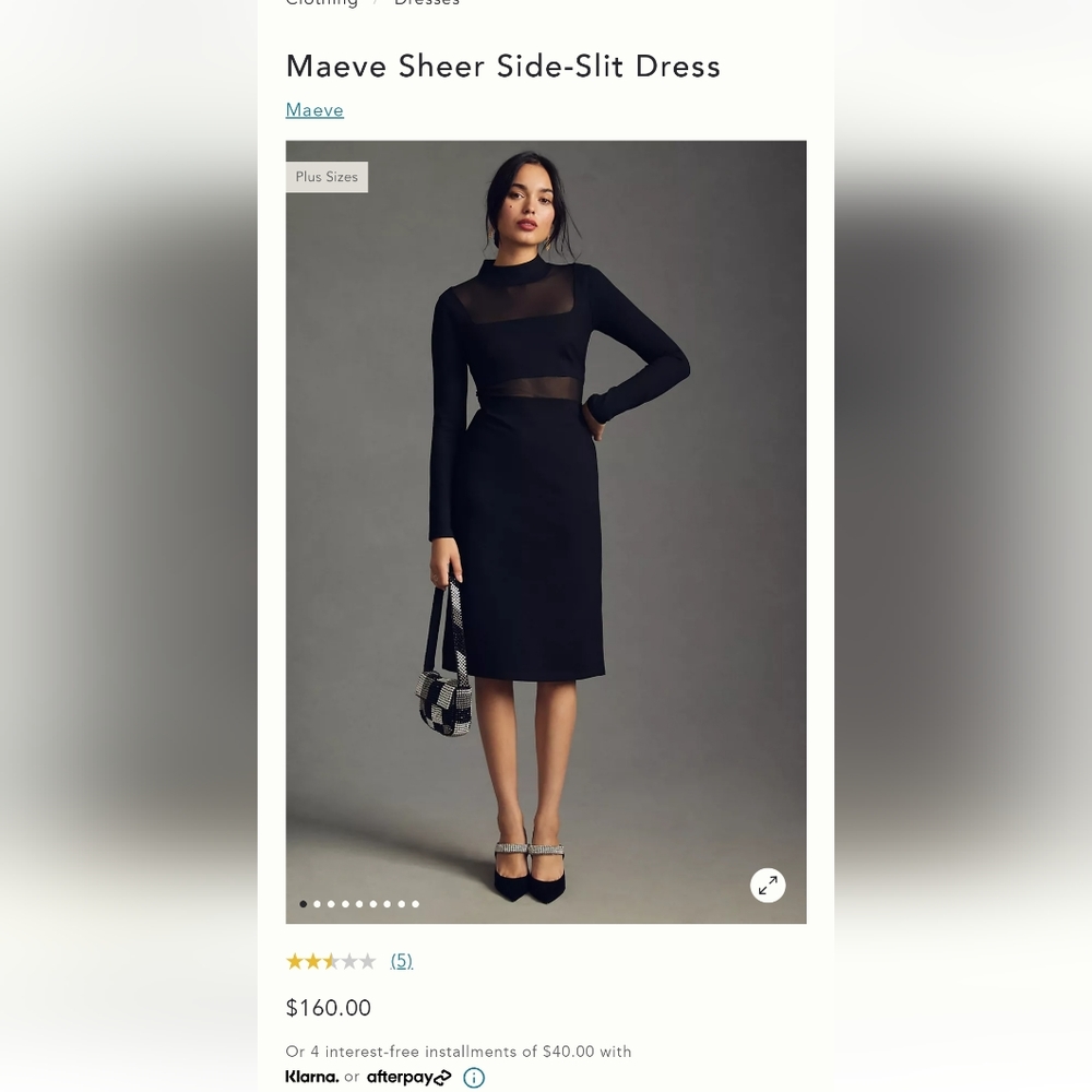 Anthropologie Black Dress